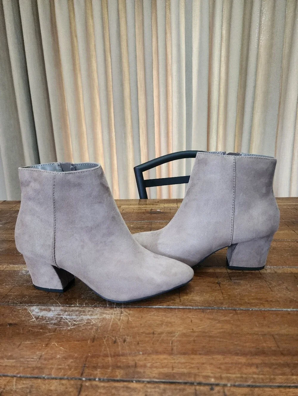 Women's Taupe Suede Ankle Boots